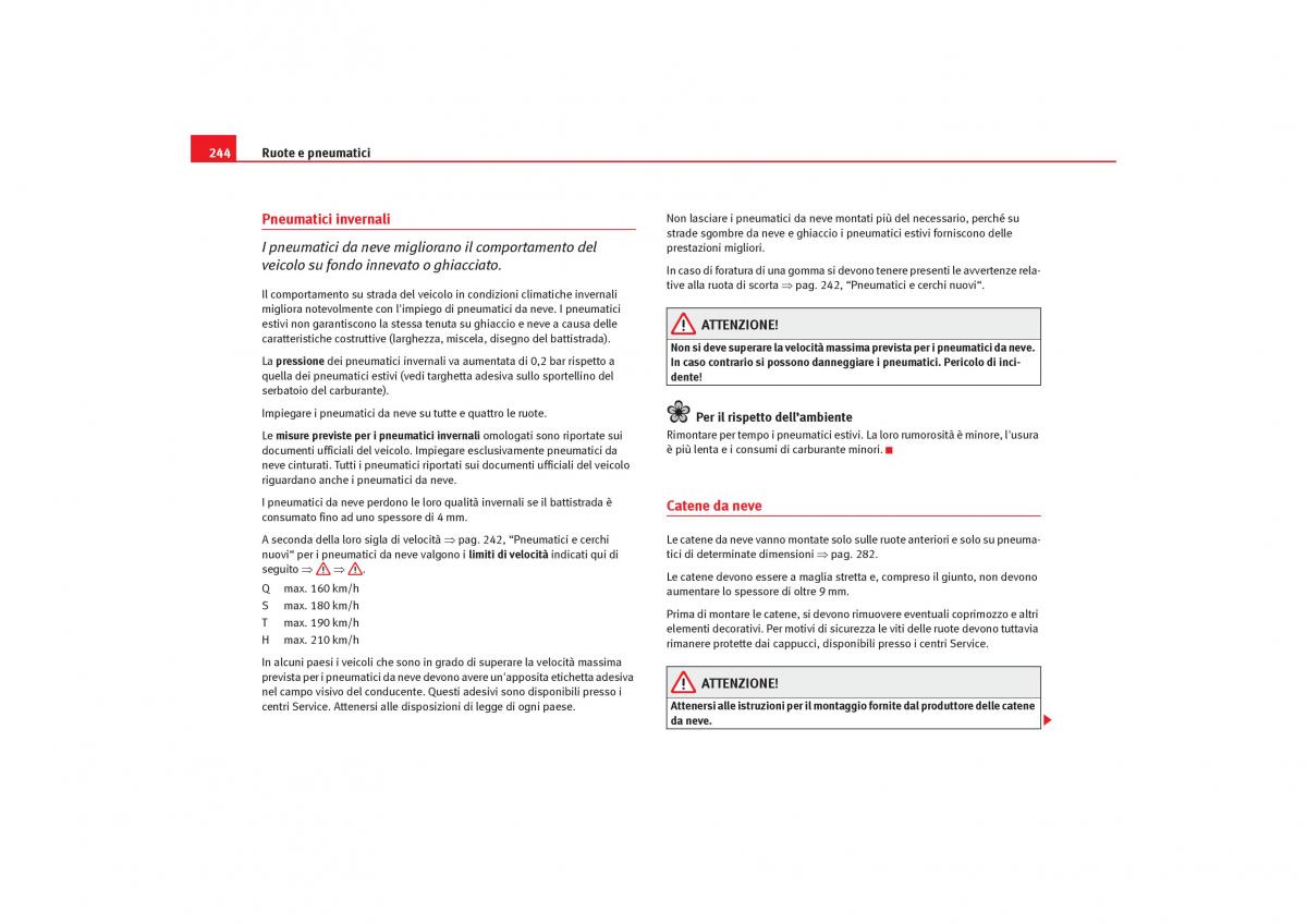 Seat Toledo III 3 manuale del proprietario / page 246