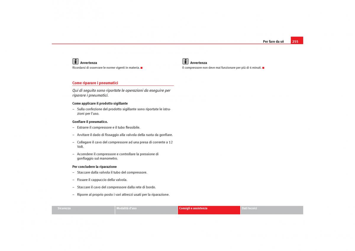 Seat Toledo III 3 manuale del proprietario / page 257