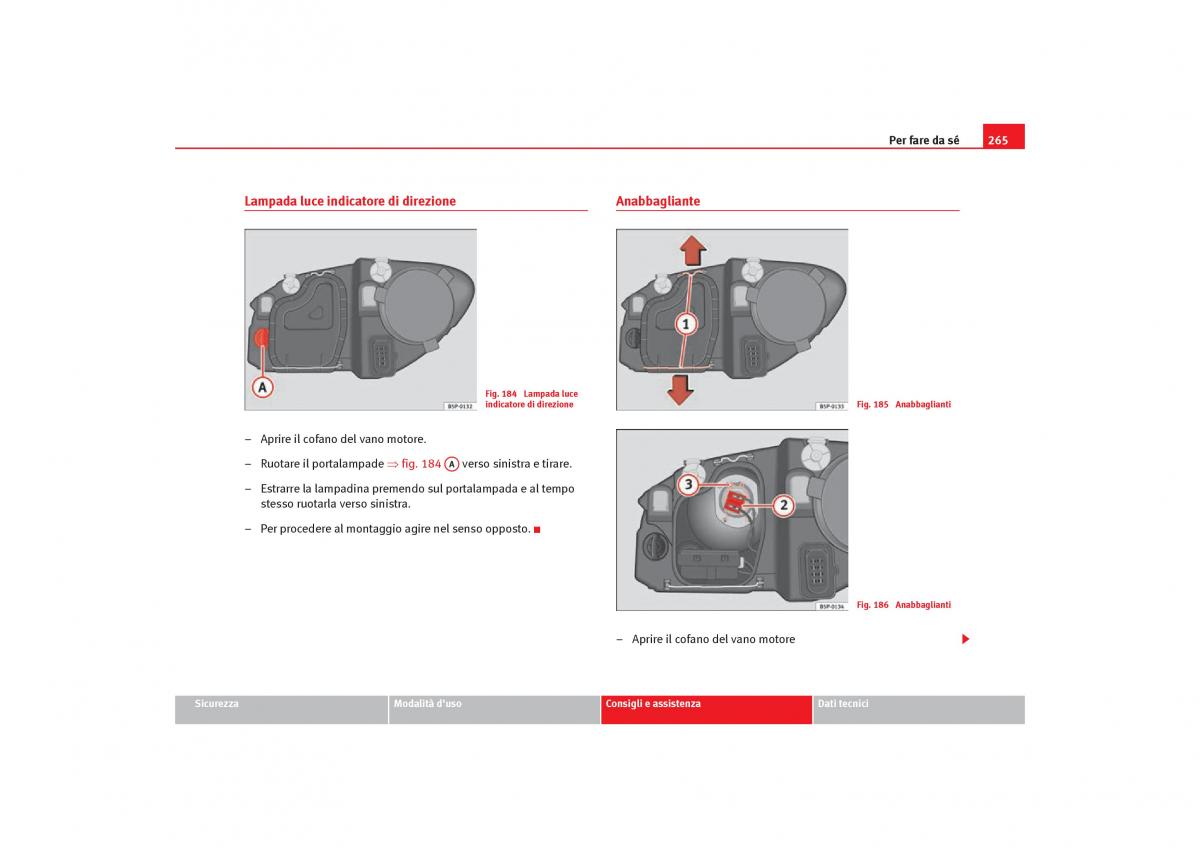 Seat Toledo III 3 manuale del proprietario / page 267