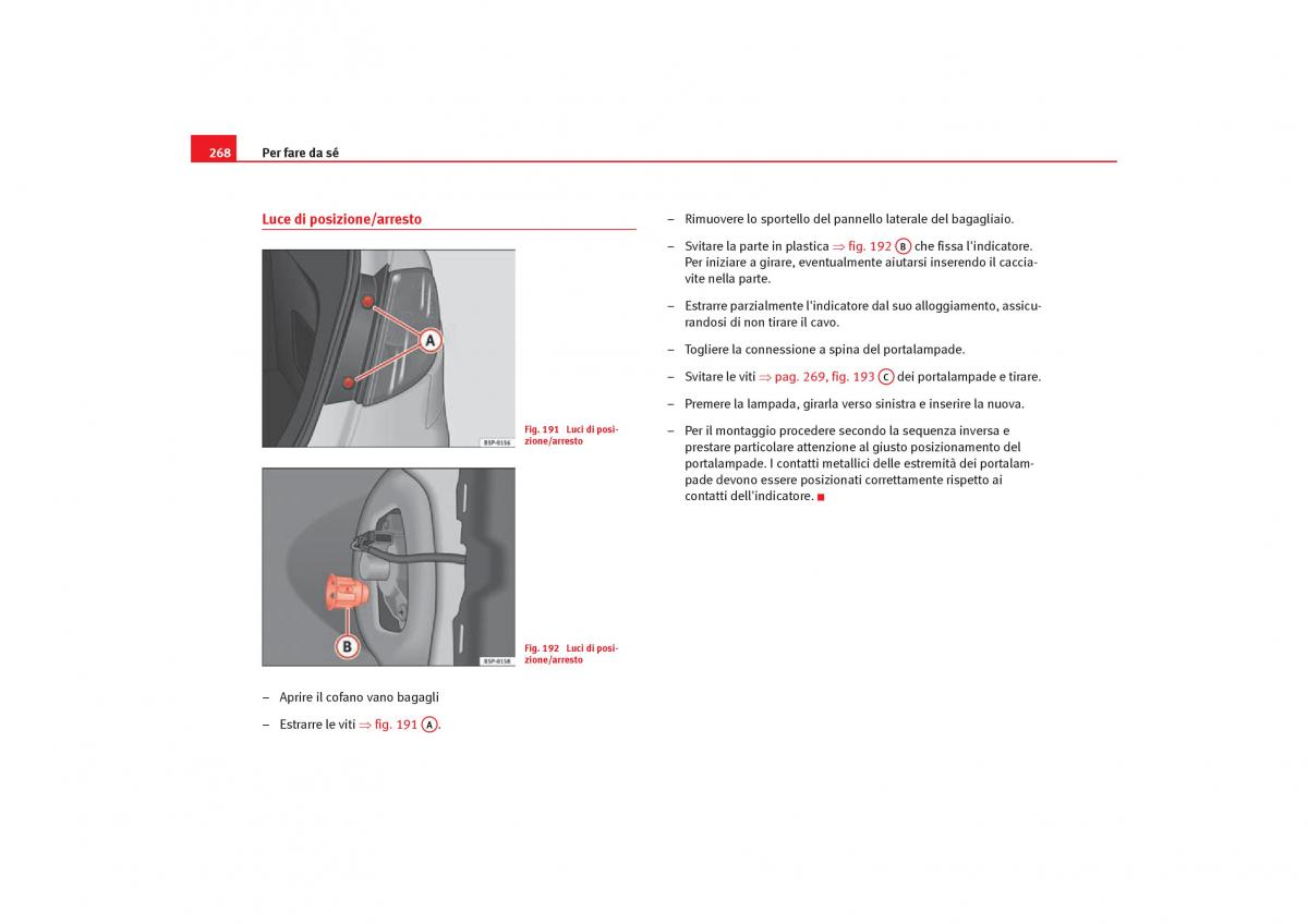 Seat Toledo III 3 manuale del proprietario / page 270