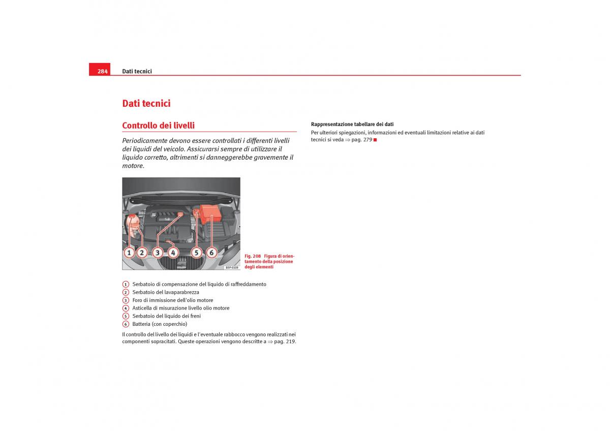 Seat Toledo III 3 manuale del proprietario / page 286