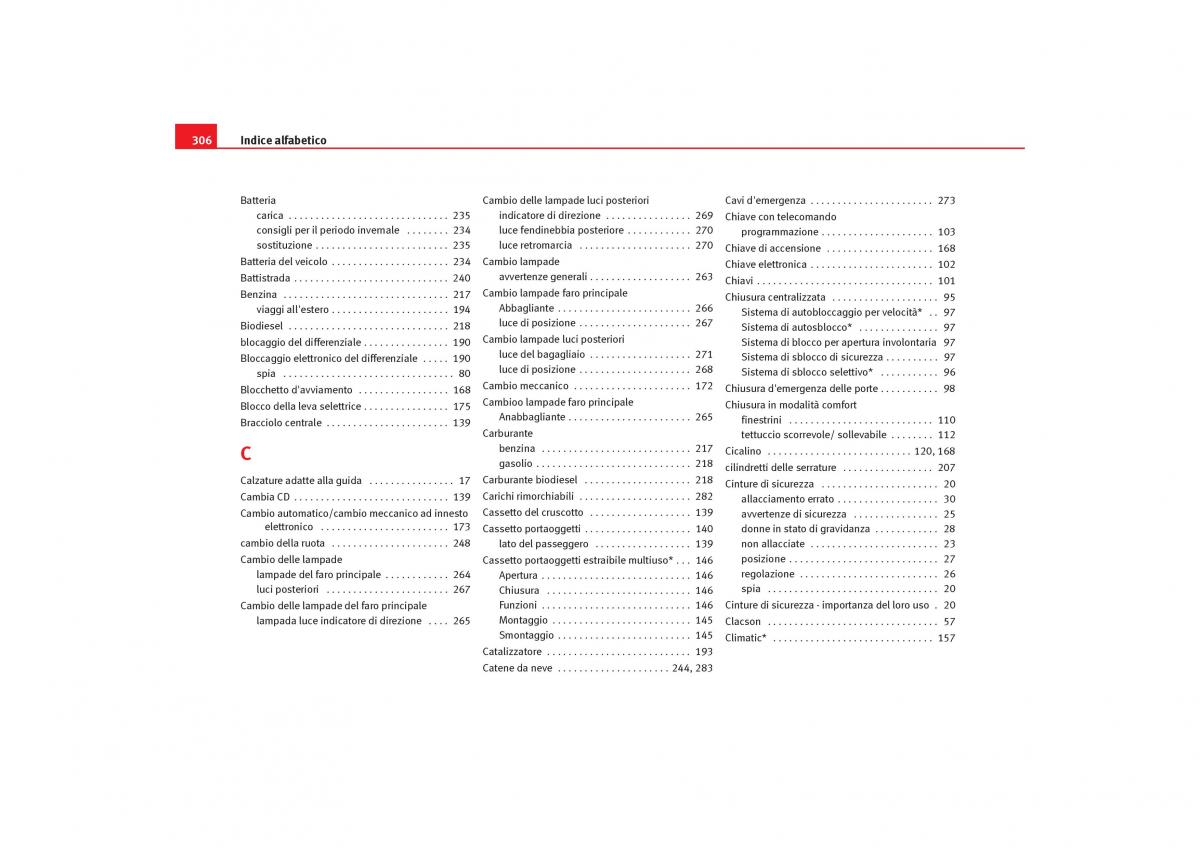 Seat Toledo III 3 manuale del proprietario / page 308