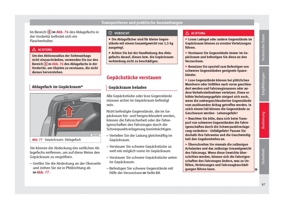 Seat Toledo IV 4 Handbuch / page 89