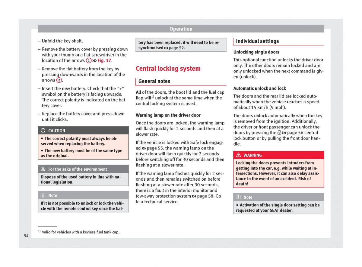 Seat Toledo IV 4 owners manual / page 56