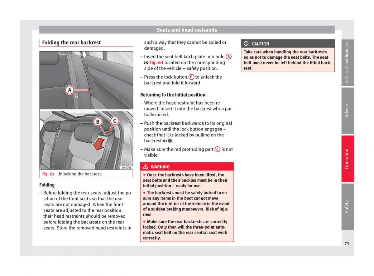 Seat Toledo IV 4 owners manual / page 77