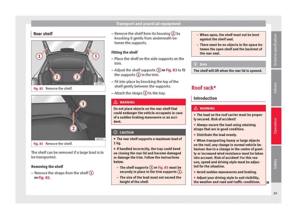 Seat Toledo IV 4 owners manual / page 87