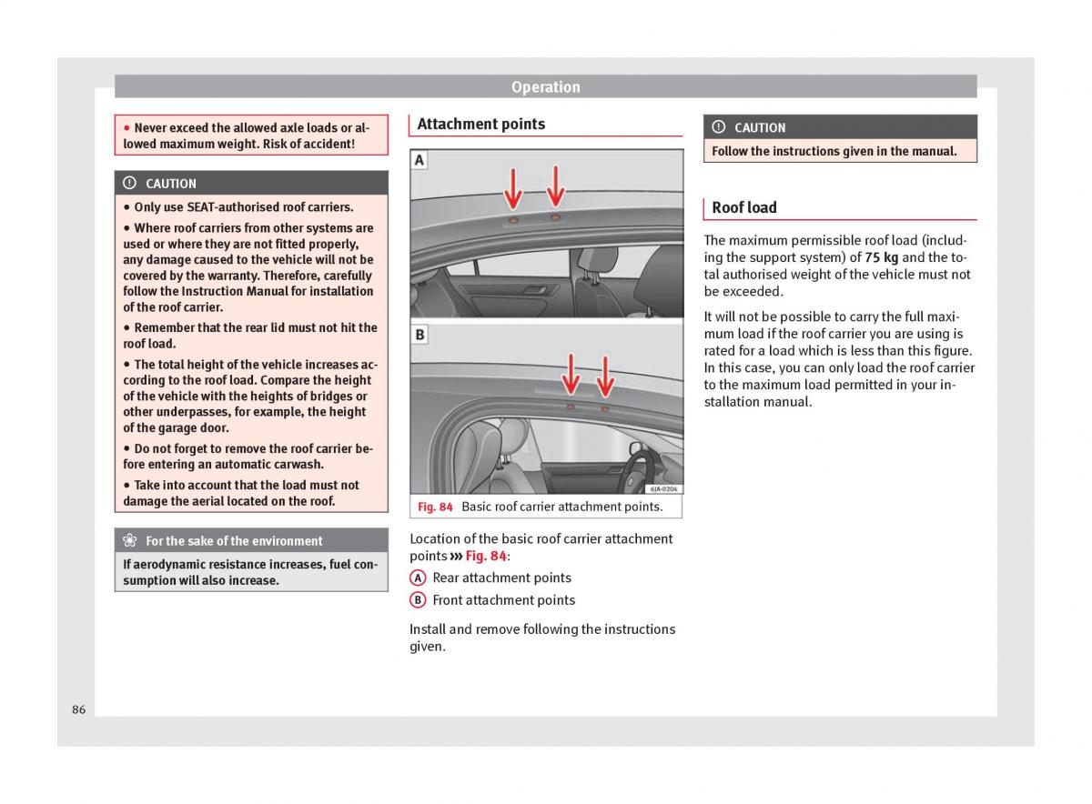 Seat Toledo IV 4 owners manual / page 88