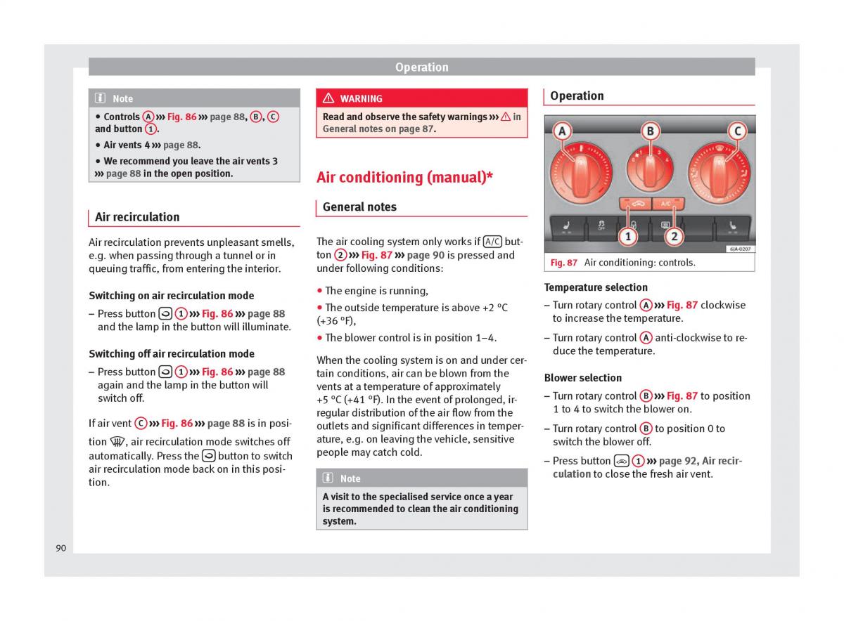 Seat Toledo IV 4 owners manual / page 92