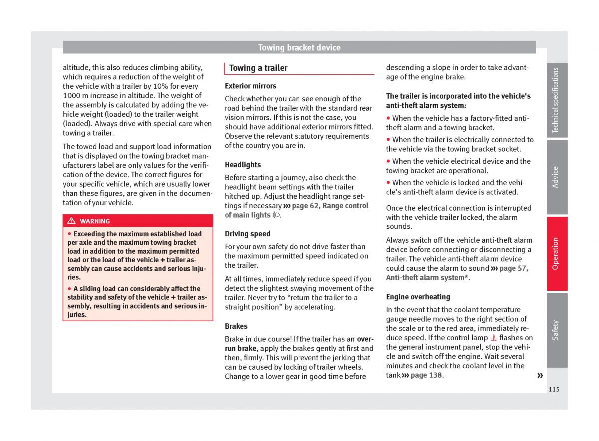 Seat Toledo IV 4 owners manual / page 117