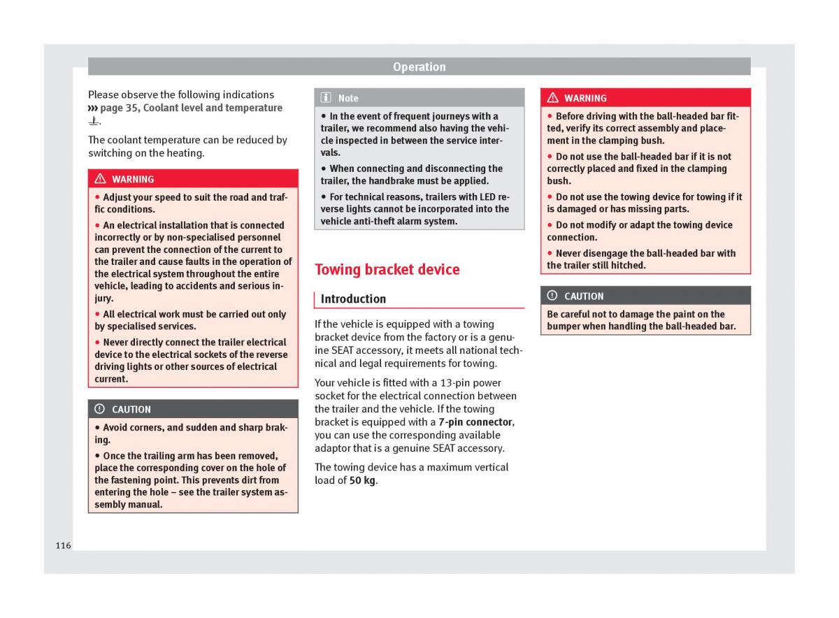 Seat Toledo IV 4 owners manual / page 118