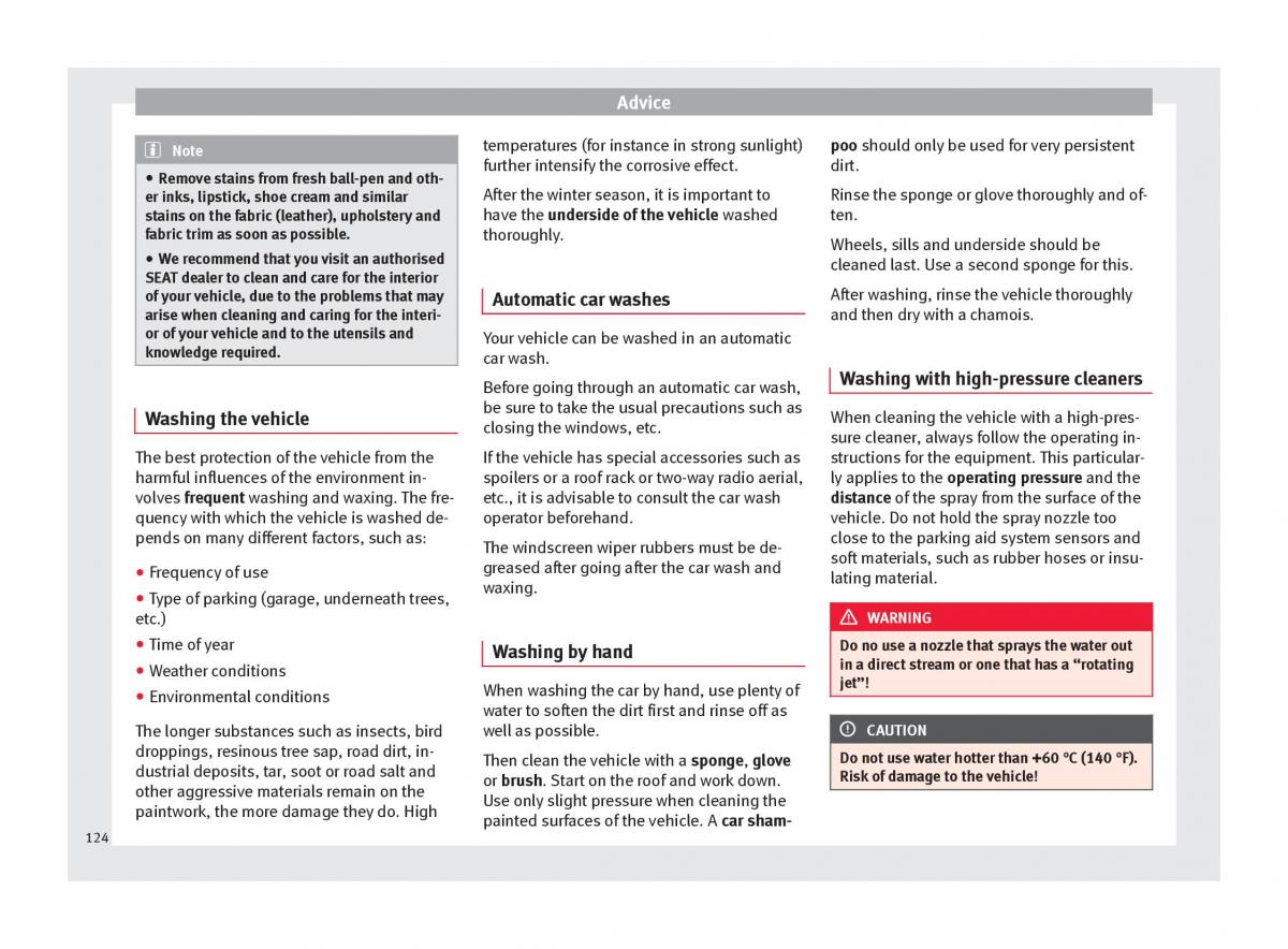 Seat Toledo IV 4 owners manual / page 126