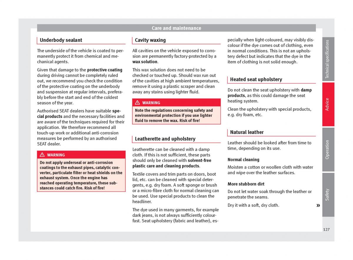 Seat Toledo IV 4 owners manual / page 129