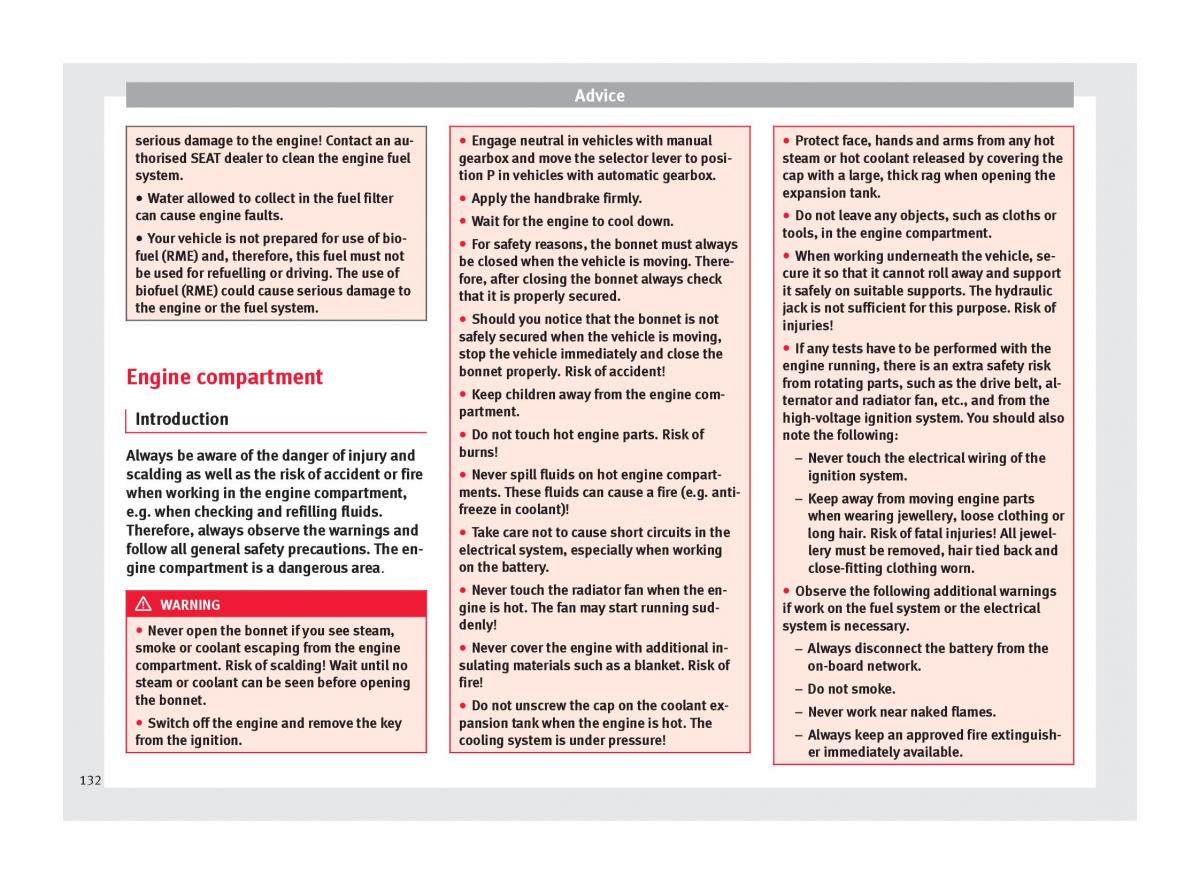 Seat Toledo IV 4 owners manual / page 134