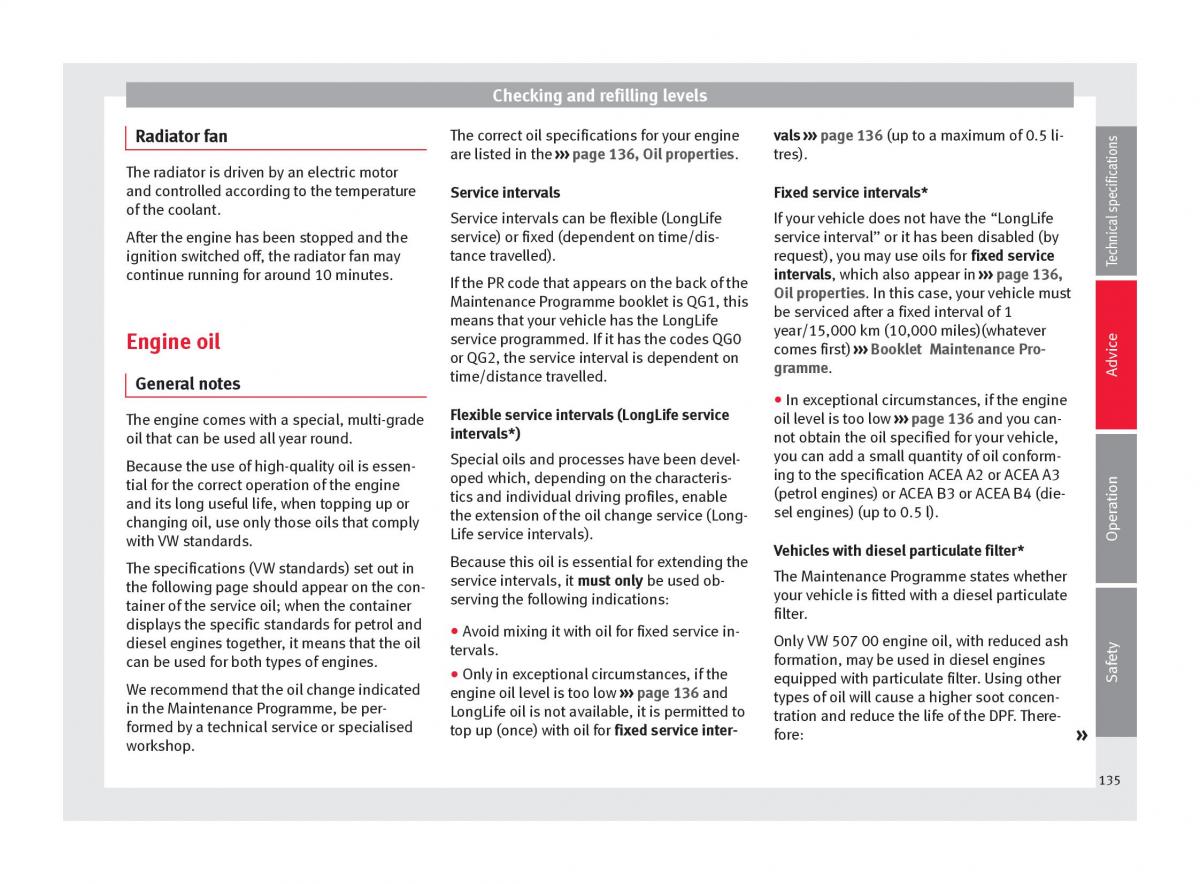 Seat Toledo IV 4 owners manual / page 137