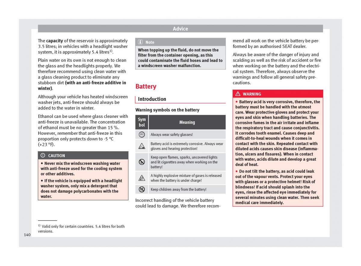 Seat Toledo IV 4 owners manual / page 142