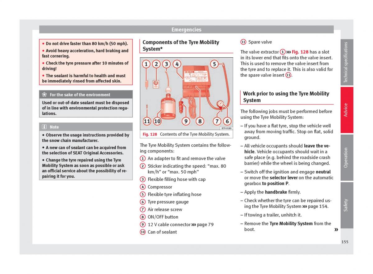 Seat Toledo IV 4 owners manual / page 157