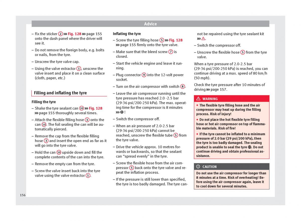 Seat Toledo IV 4 owners manual / page 158