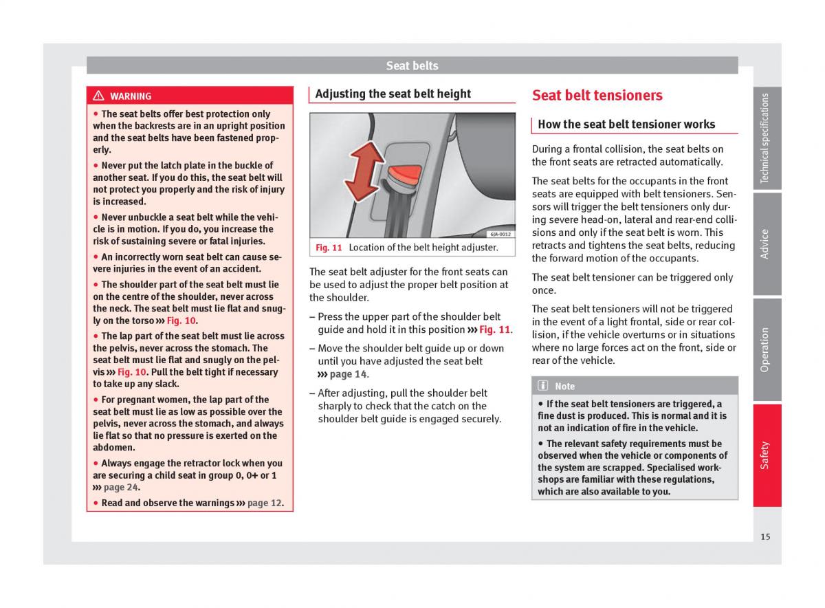 Seat Toledo IV 4 owners manual / page 17