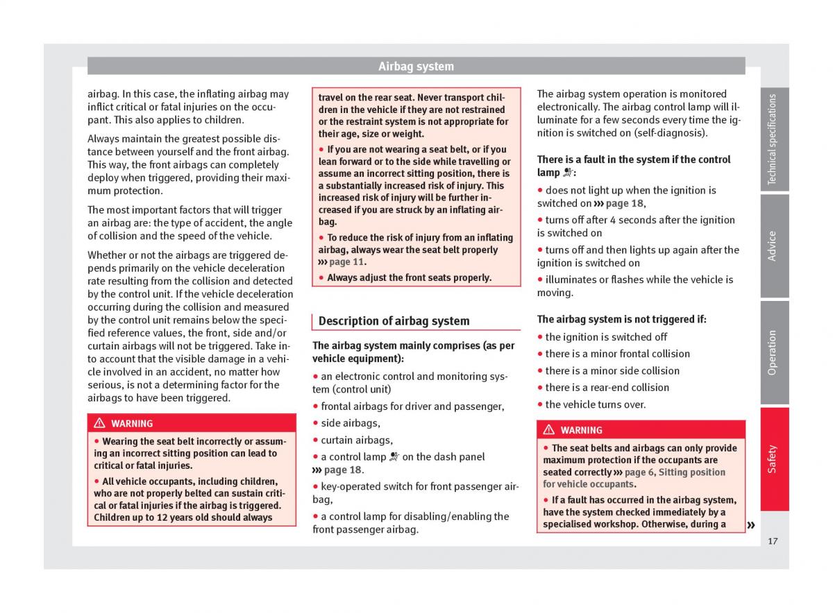 Seat Toledo IV 4 owners manual / page 19