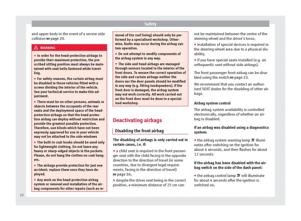 Seat Toledo IV 4 owners manual / page 24