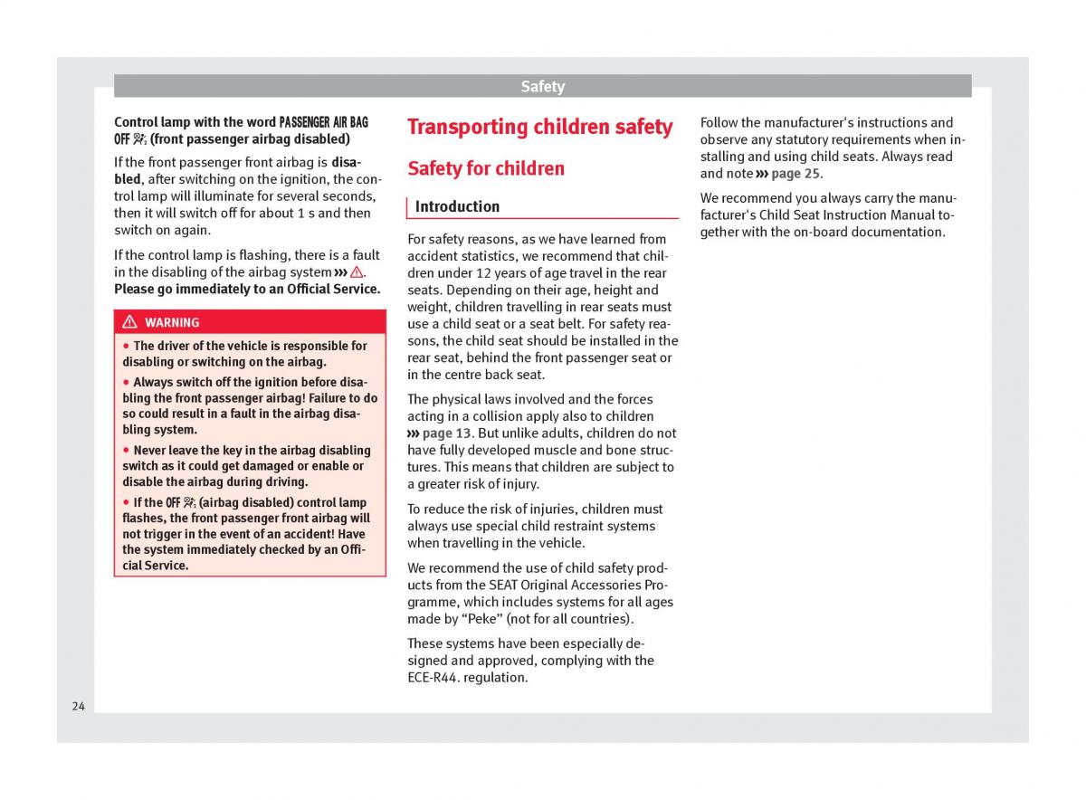 Seat Toledo IV 4 owners manual / page 26