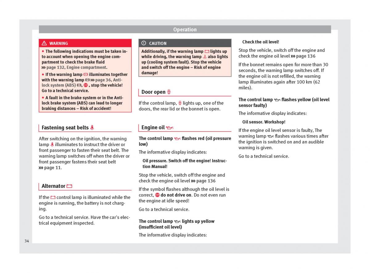 Seat Toledo IV 4 owners manual / page 36