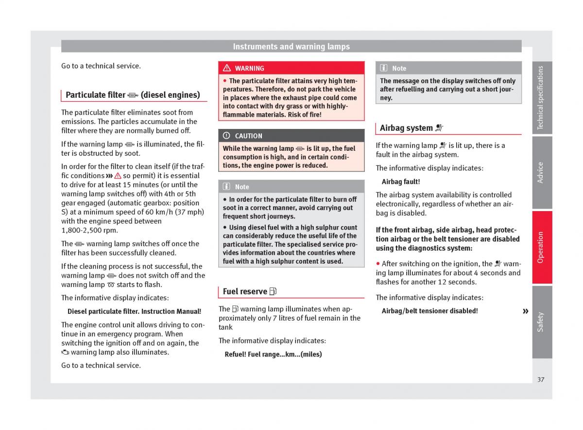 Seat Toledo IV 4 owners manual / page 39