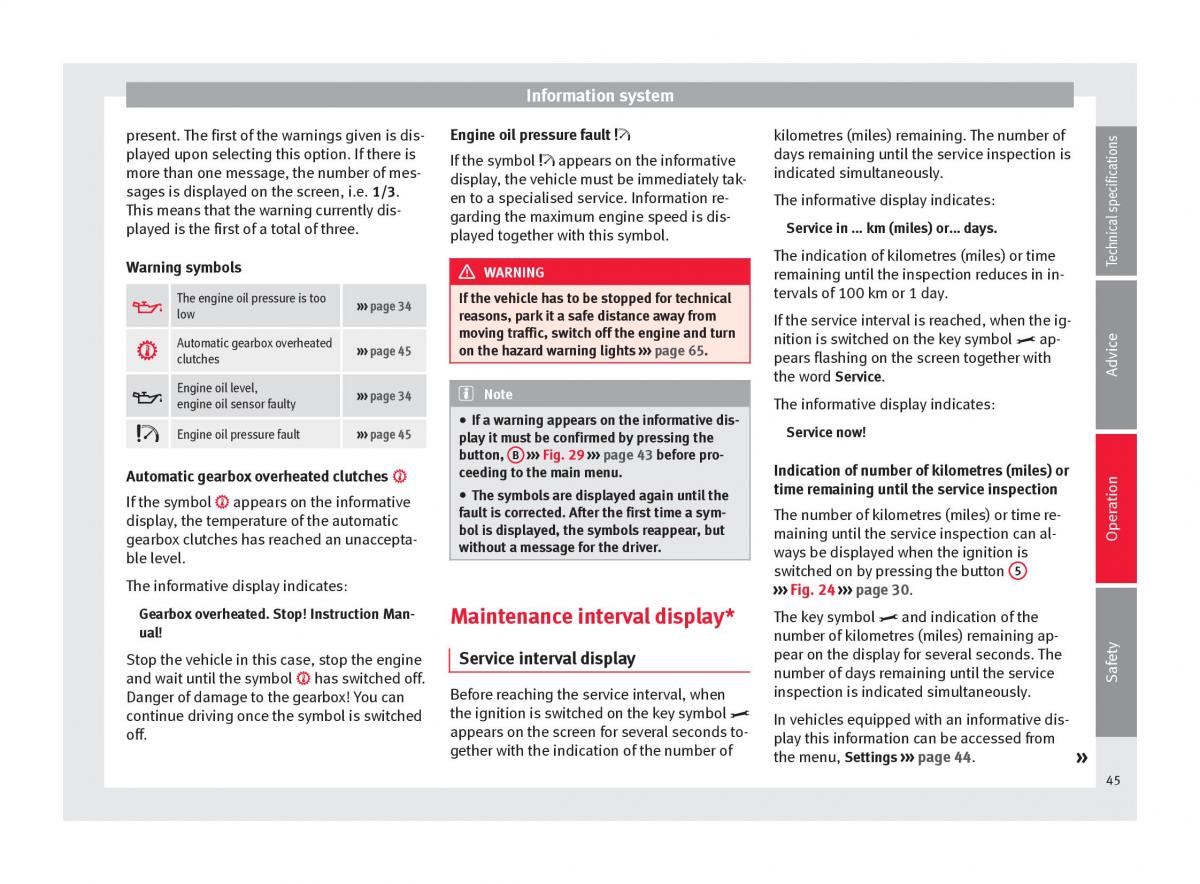 Seat Toledo IV 4 owners manual / page 47