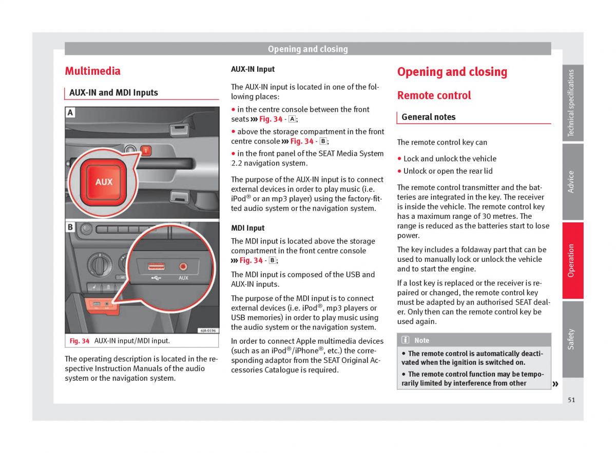 Seat Toledo IV 4 owners manual / page 53