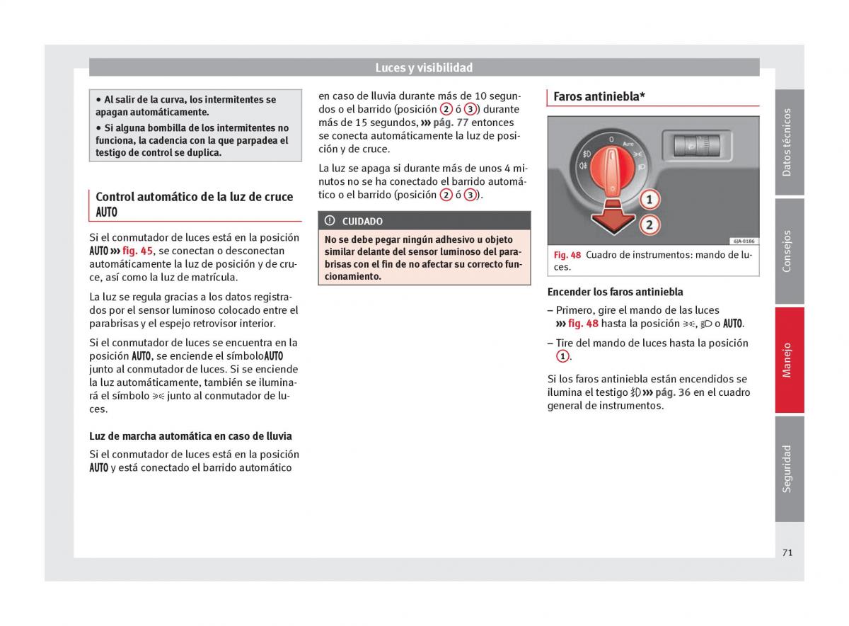 Seat Toledo IV 4 manual del propietario / page 73