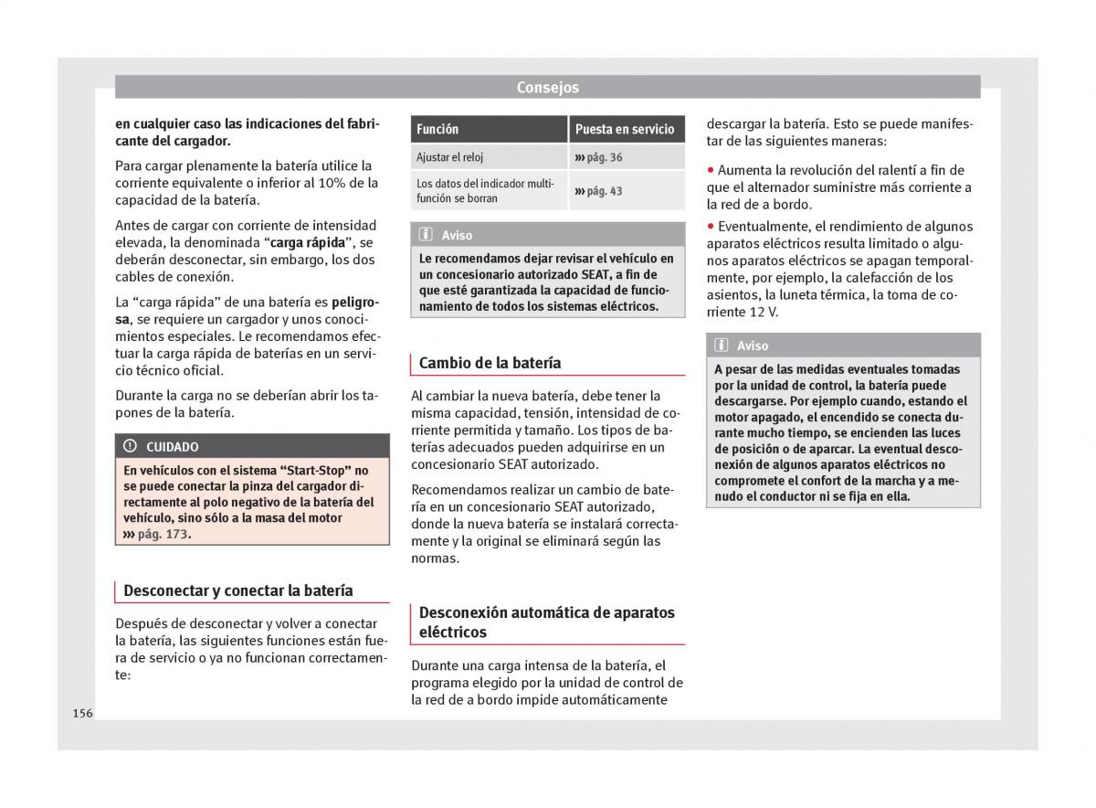 Seat Toledo IV 4 manual del propietario / page 158