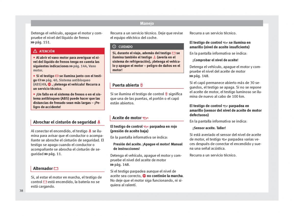 Seat Toledo IV 4 manual del propietario / page 40