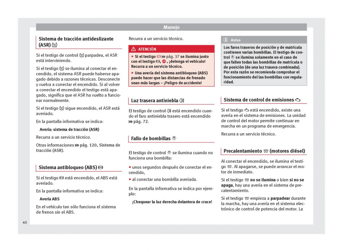 Seat Toledo IV 4 manual del propietario / page 42