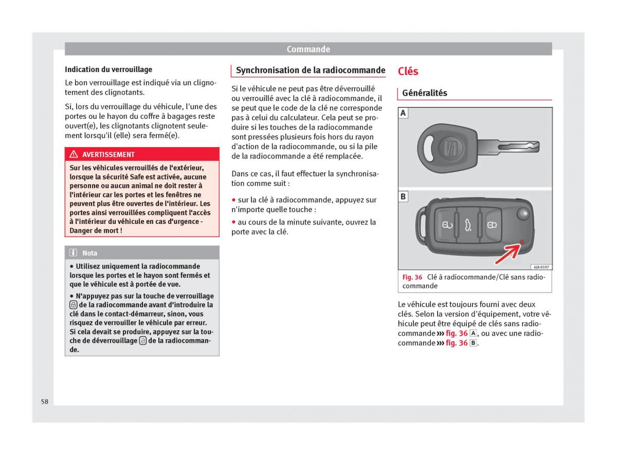 Seat Toledo IV 4 manuel du proprietaire / page 60