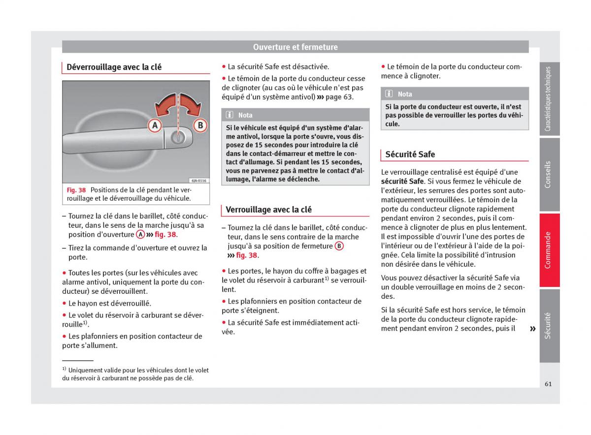 Seat Toledo IV 4 manuel du proprietaire / page 63