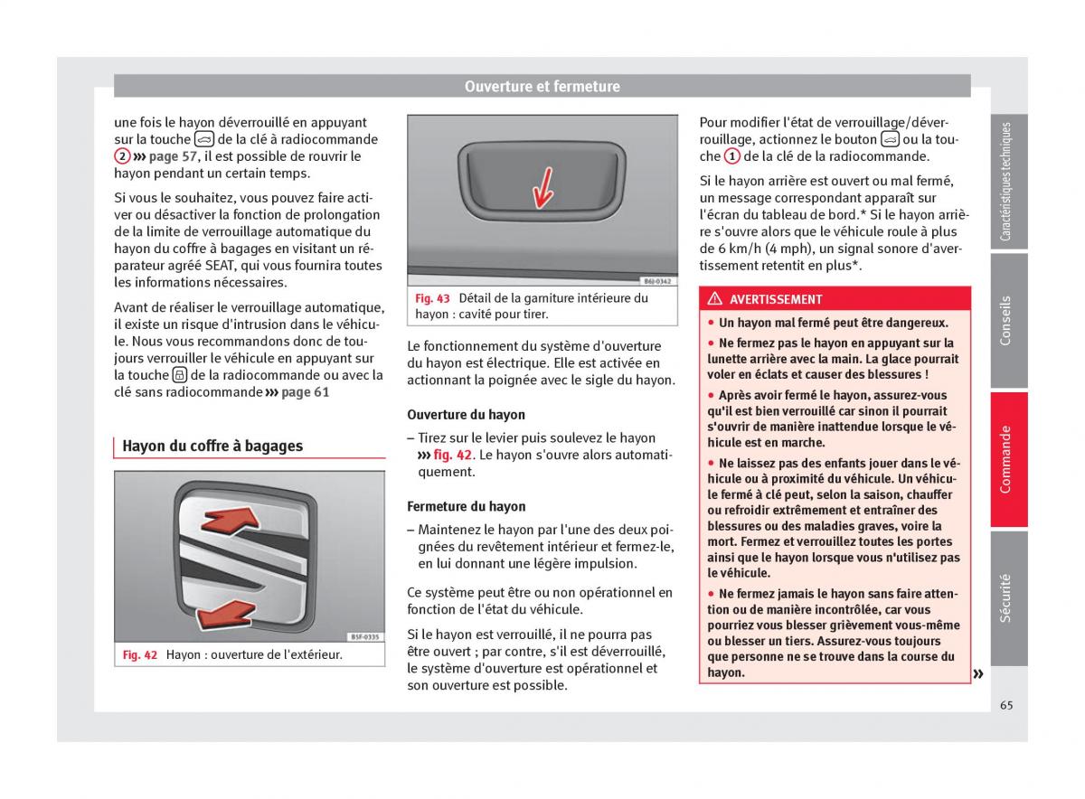 Seat Toledo IV 4 manuel du proprietaire / page 67