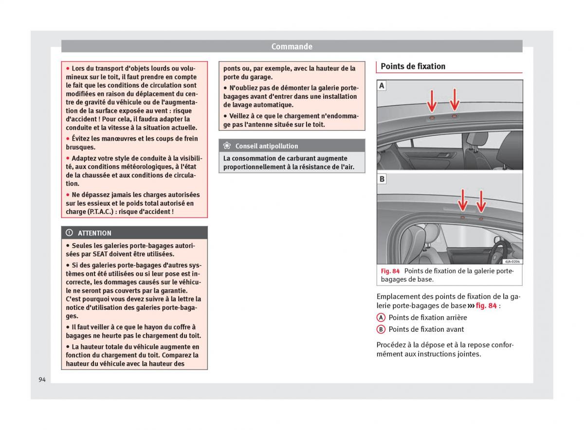 Seat Toledo IV 4 manuel du proprietaire / page 96