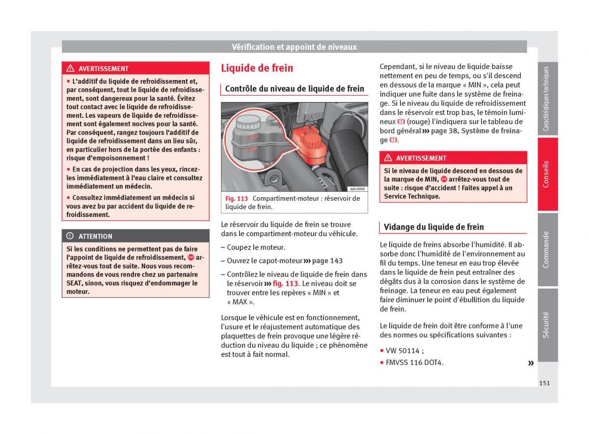 Seat Toledo IV 4 manuel du proprietaire / page 153