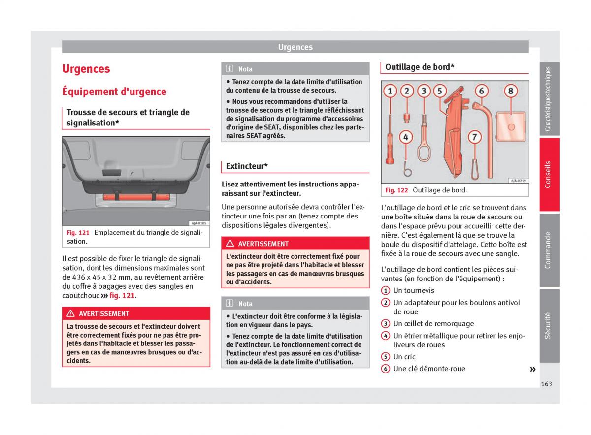 Seat Toledo IV 4 manuel du proprietaire / page 165