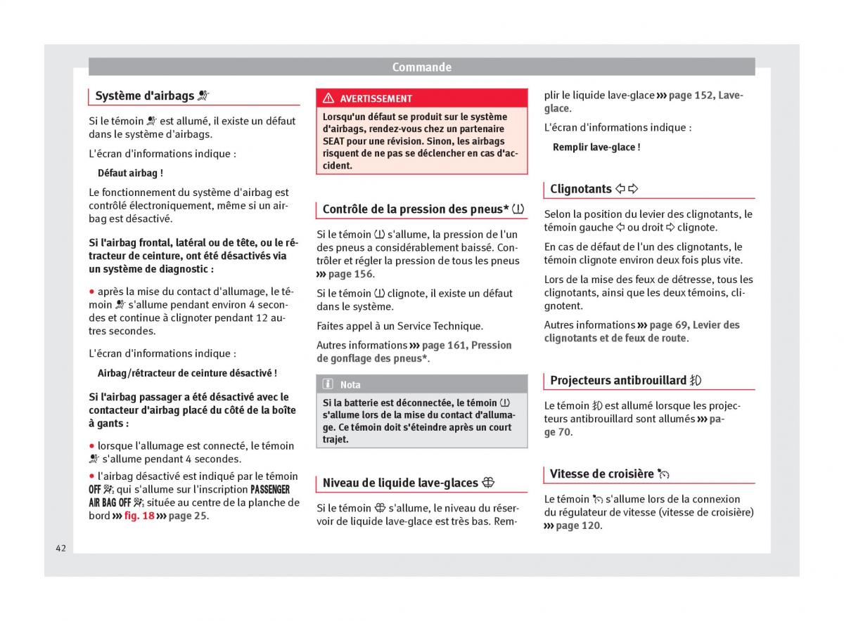 Seat Toledo IV 4 manuel du proprietaire / page 44