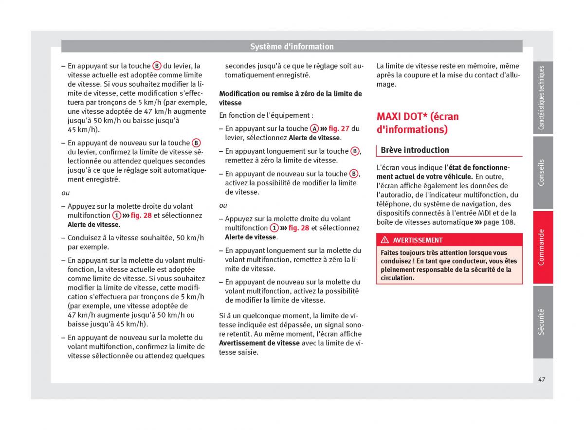 Seat Toledo IV 4 manuel du proprietaire / page 49