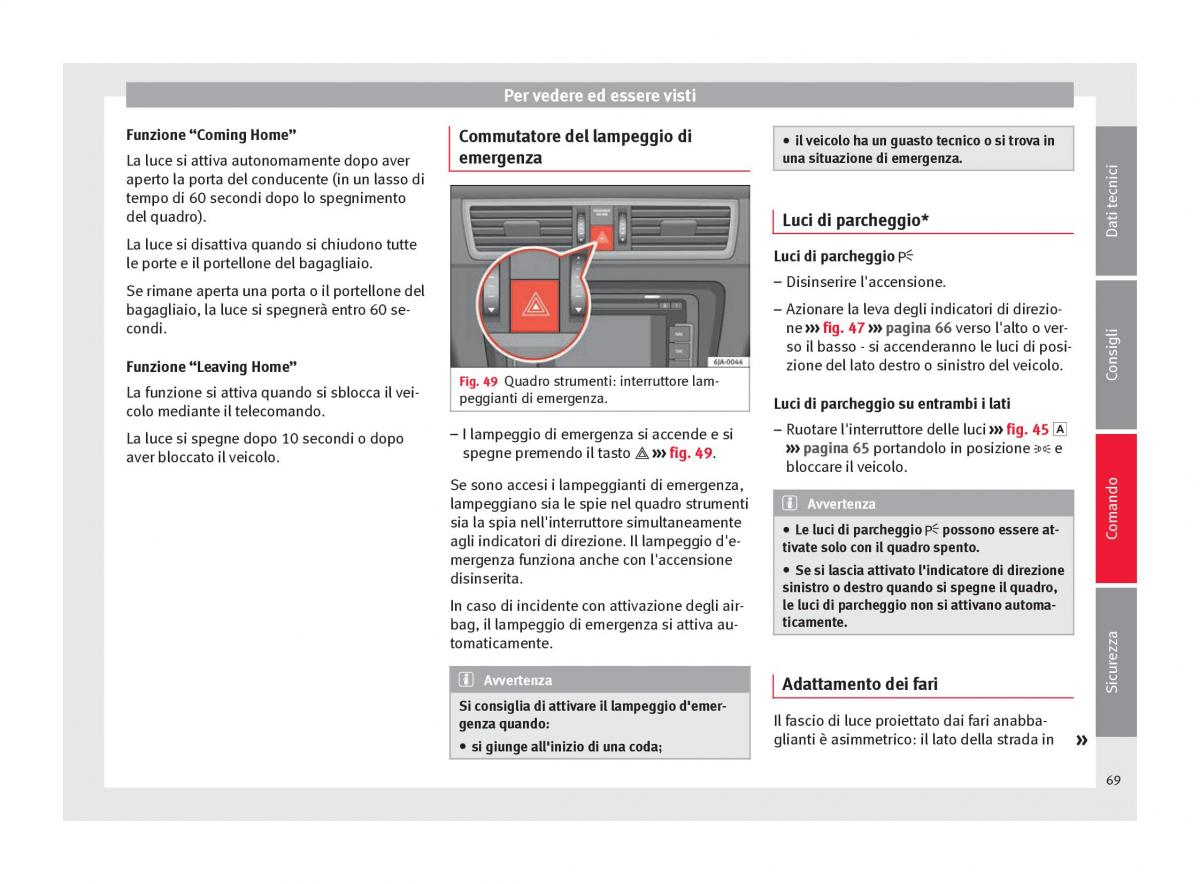 Seat Toledo IV 4 manuale del proprietario / page 71