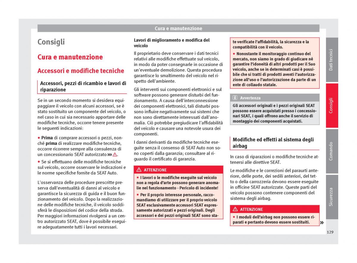 Seat Toledo IV 4 manuale del proprietario / page 131