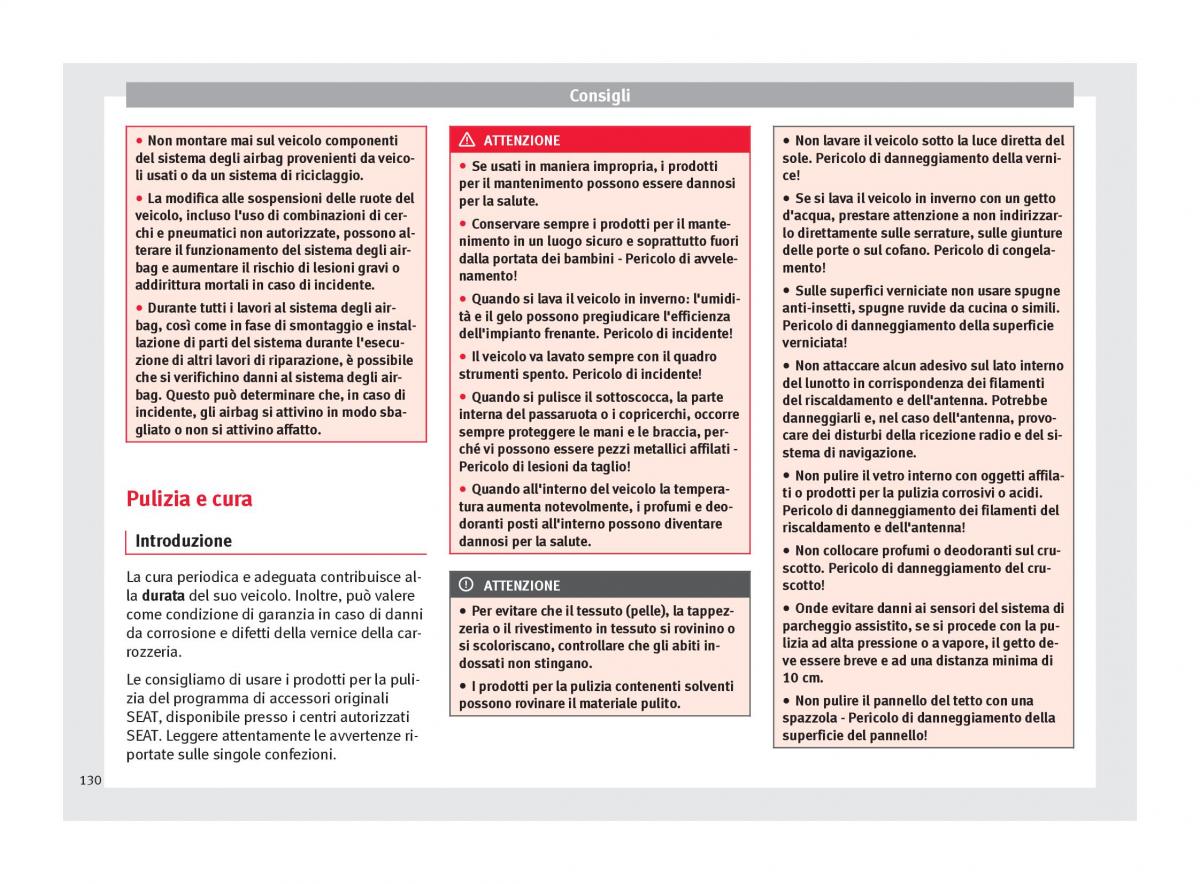 Seat Toledo IV 4 manuale del proprietario / page 132