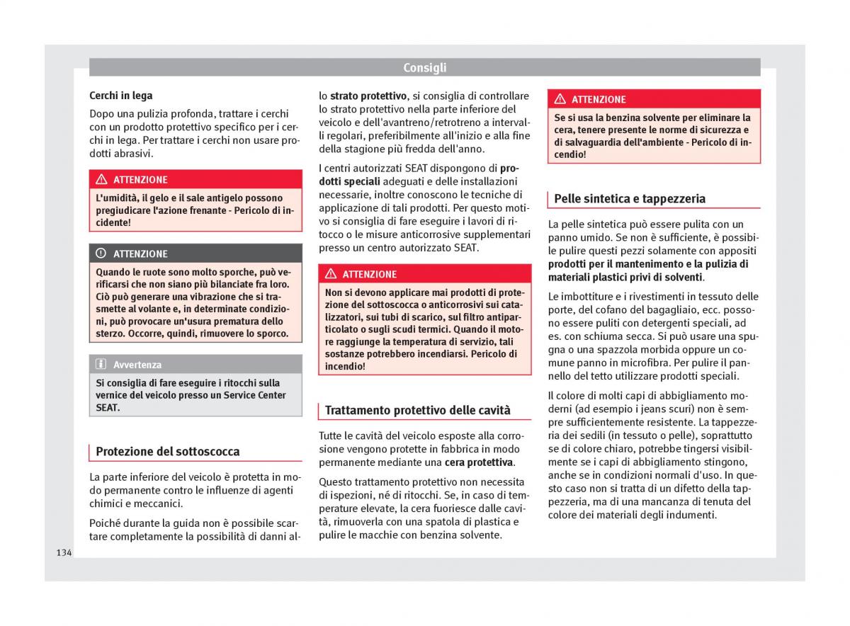 Seat Toledo IV 4 manuale del proprietario / page 136