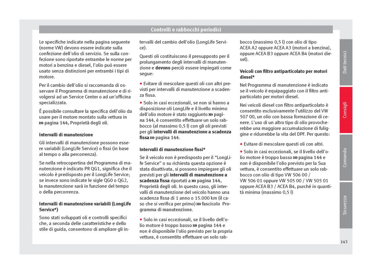 Seat Toledo IV 4 manuale del proprietario / page 145