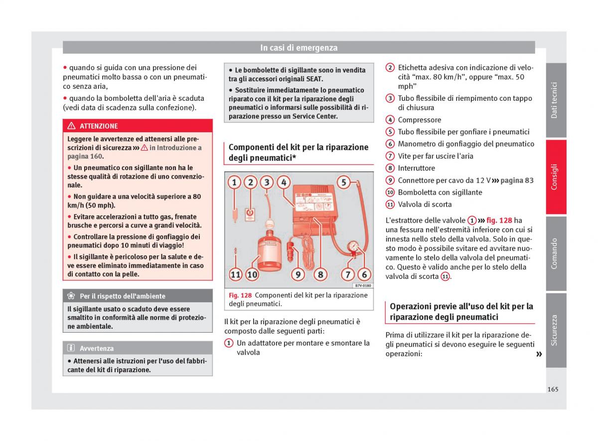 Seat Toledo IV 4 manuale del proprietario / page 167