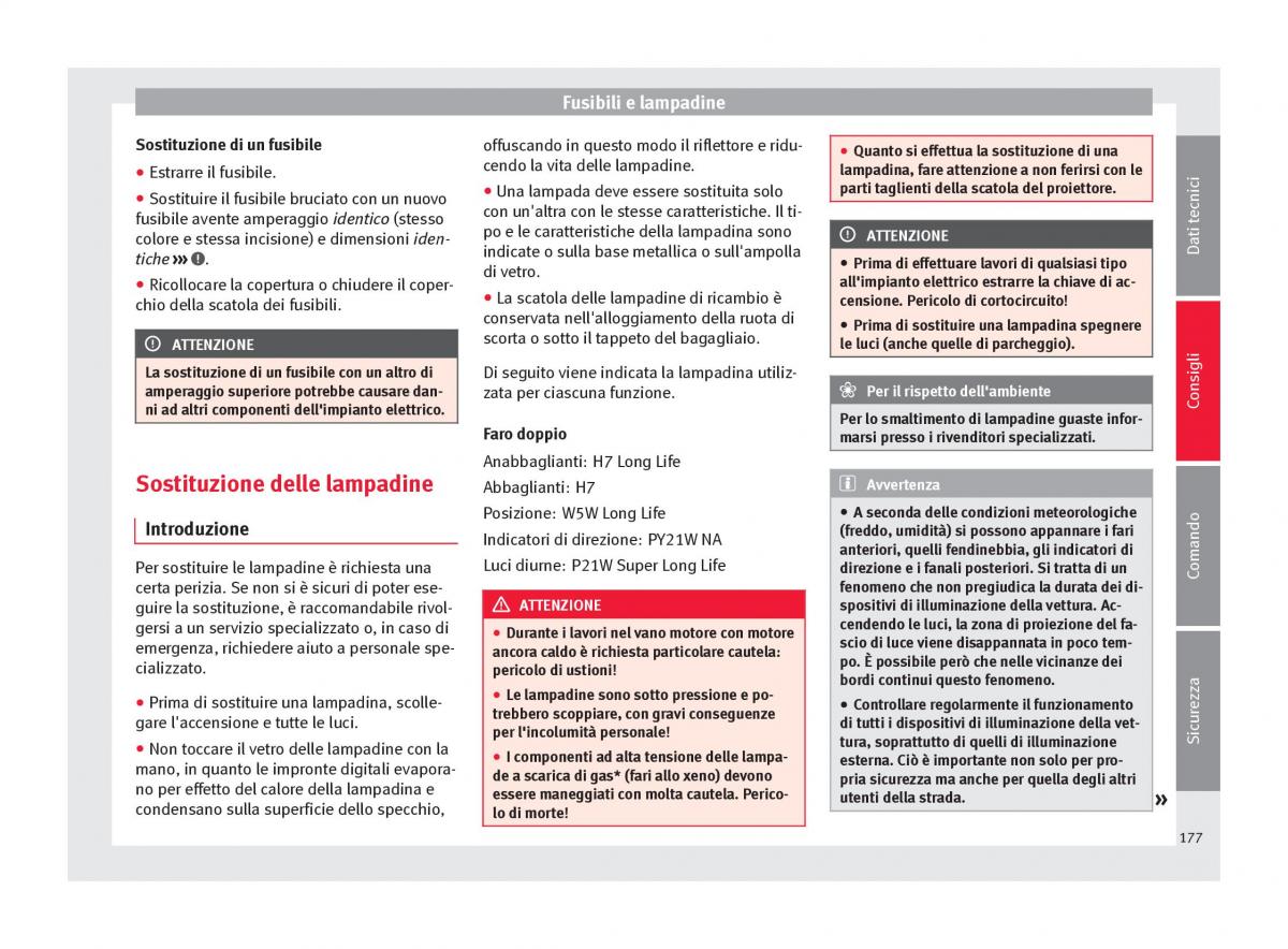 Seat Toledo IV 4 manuale del proprietario / page 179