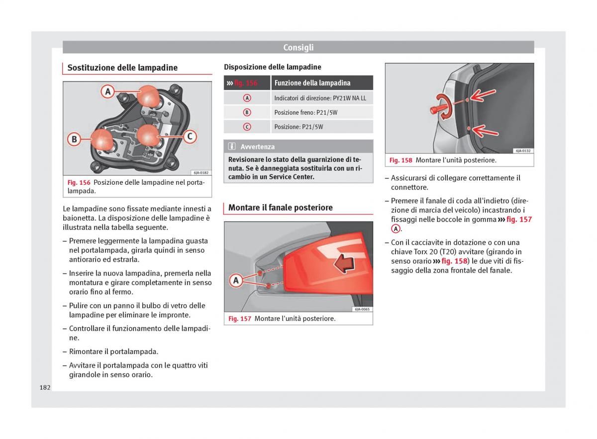 Seat Toledo IV 4 manuale del proprietario / page 184