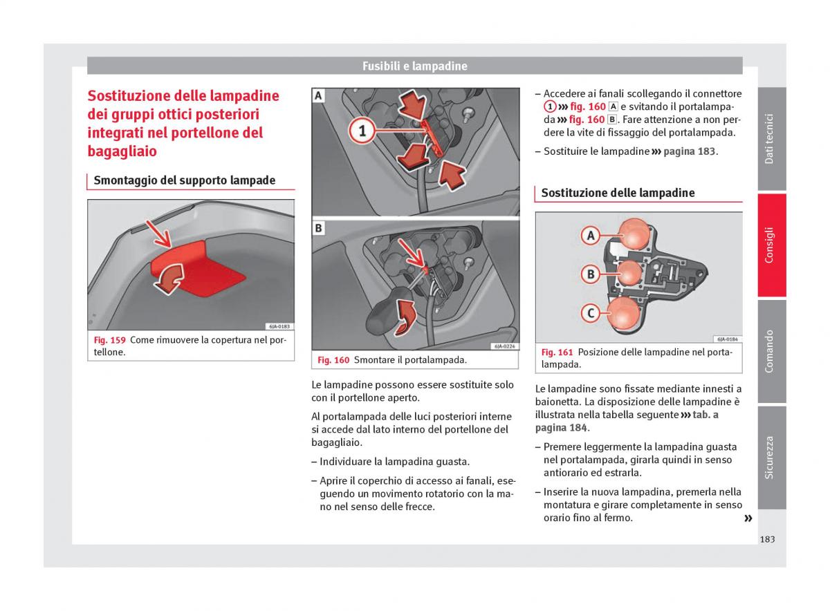 Seat Toledo IV 4 manuale del proprietario / page 185